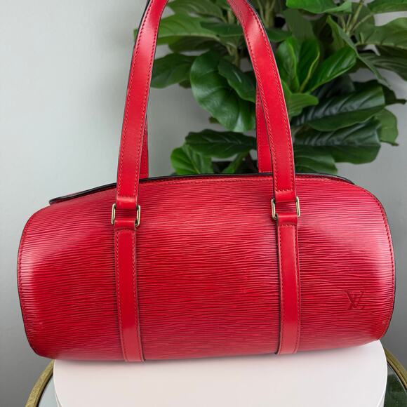 A92 💎✨ Authentic Louis Vuitton Epi Soufflot Bag Red - Picture 2 of 5